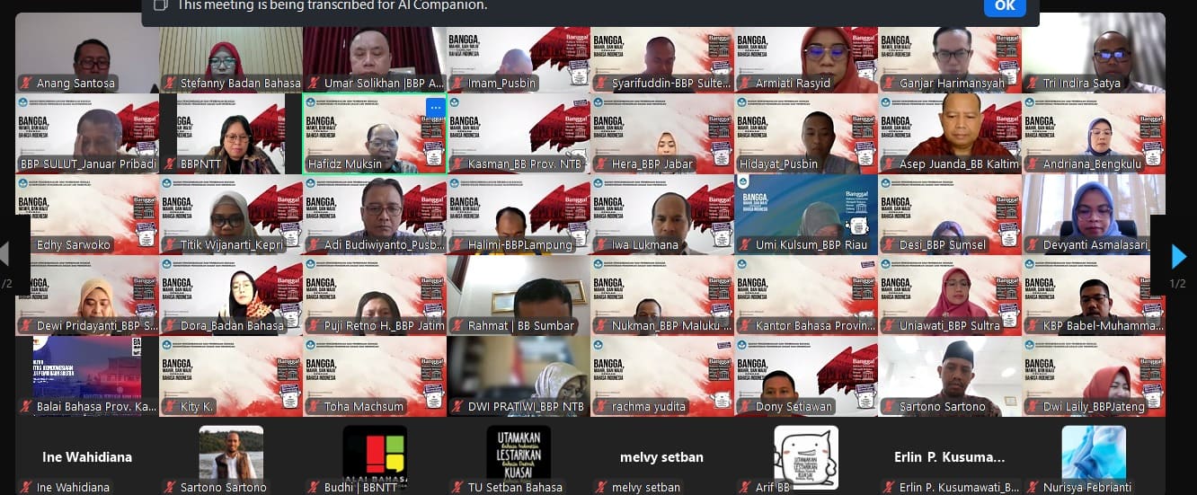 Rapat koordinasi kerja sama Badan Bahasa